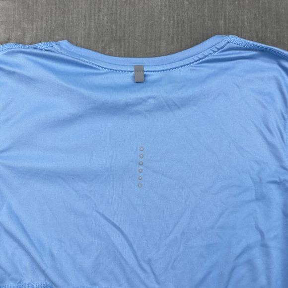 Nike Dri Fit Running Women Medium Blue Long Sleeve Shirt Athletic Workout - Picture 6 of 7